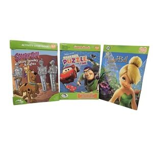 LeapFrog Tag Reading System Book Lot of 3 Disney Scooby-Doo Pixar Tinker Bell